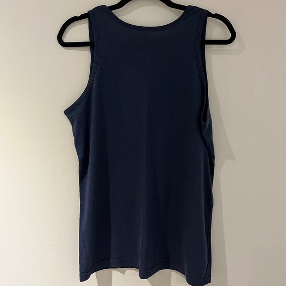 Flannel Foxes Tank. Navy. Medium. - Picture 3 of 4